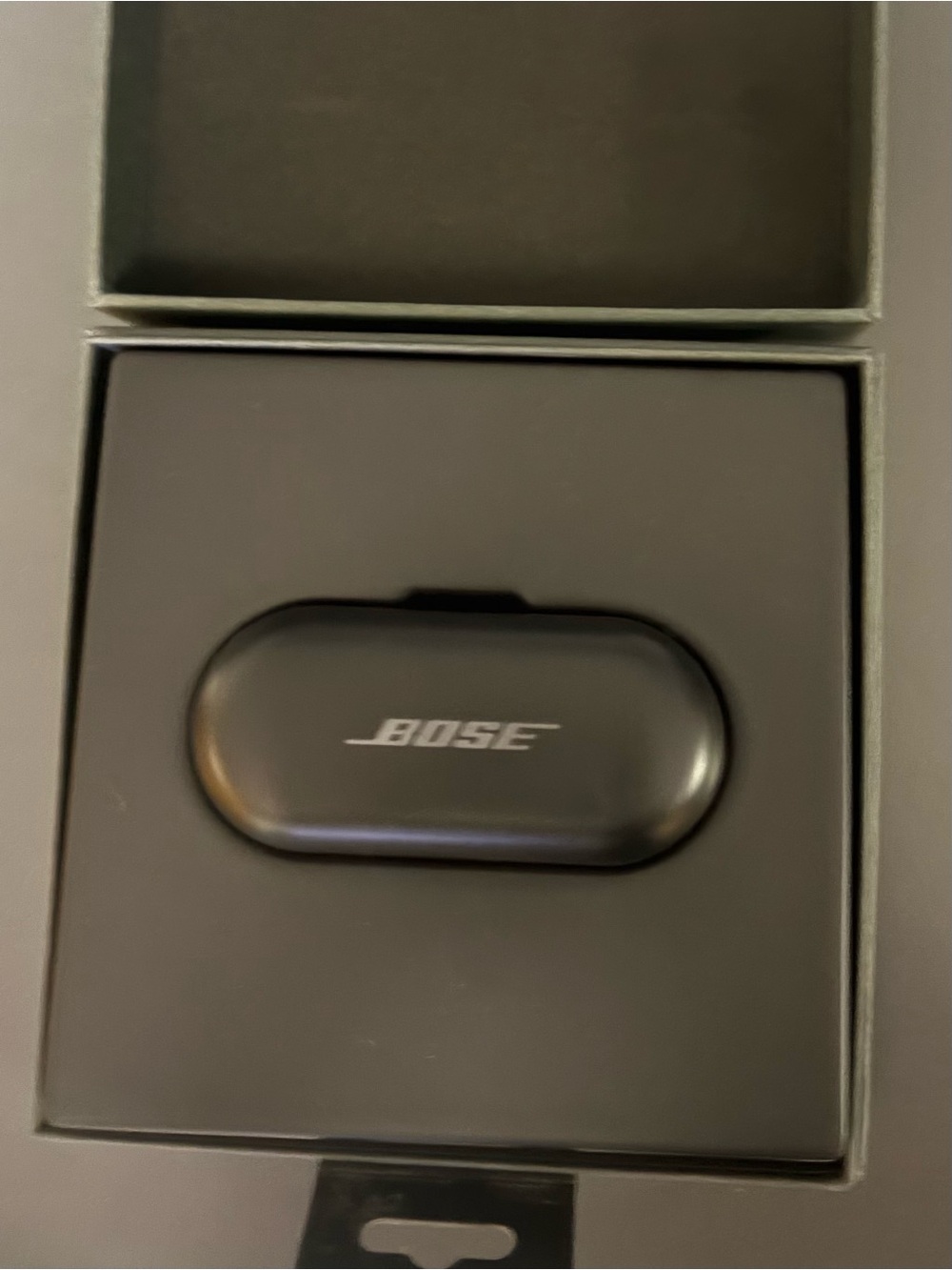 Bose Black Wireless Earbud and Charging Case with Logo